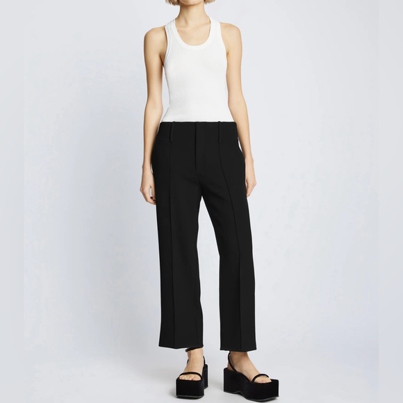 Proenza Schouler Bi-Stretch Crepe Cropped Pants